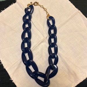 Chunkiest cobalt blue plastic resin J.Crew graduated necklace. 20 inches.